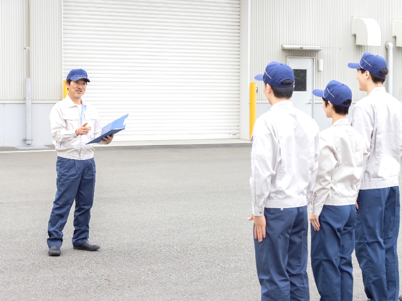 朝礼・作業内容の確認